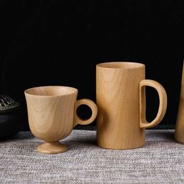 Tasse créative tasse à café tasse aléatoire de ménage avec poignée en bois massif