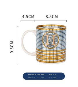 Mug créative pour hommes et femmes en céramique tasse d'étudiant ménage couple lait millier tasse tasse de grande capacité