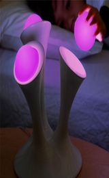 Creative Mushroom Kids Gift Rainbow Kleurrijke Led Night Light Boon gloeiende LED -lamp met verwijderbare ballen Kinderen Slapen speelgoed1806158