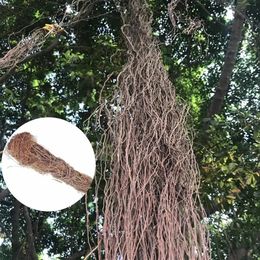 Rama de madera delgada Natural creativa DIY raíz fina de ratán estilo selva acuario decoración de madera flotante 240124