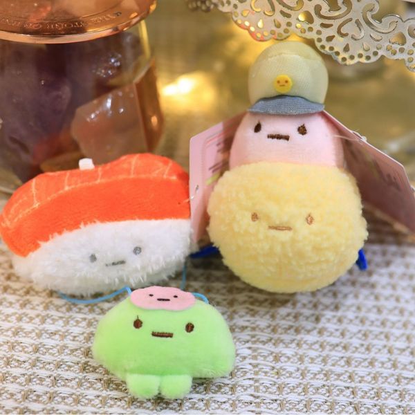 Creative Nouveau coin de sushi de 4 pouces petite créature 10cm poupée en peluche couple poupée petit cadeau cadeau de vacances