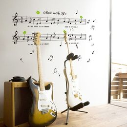 Creatief Nieuw Design Muziek Personeel Muurstickers Muzieknoot Stickers Woonkamer Kinderkamer Leren Art Decals Woondecoratie