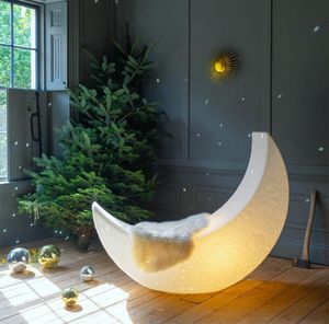 Lámpara de luna nueva creativa para la sala de estar decoración del dormitorio iluminación de interior/al aire libre