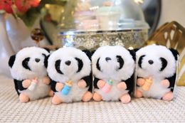 Creatieve nieuwe fopspeen Panda 10 cm Doll pluche speelgoedpaarpop kleine cadeau vakantie cadeau sleutelhanger hanger