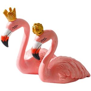 Creatieve Nordic Paar Flamingo Ornament Woonkamer Desktop Woondecoratie Handgemaakte Hars Flamingo Standbeeld Ambachtelijke Decoratie