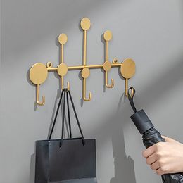 Creative Nordic Key Hooks Coat Rack Metalen Geometrie Wandmontage Rekken Opslag Hanger Voor Woondecoratie Wandhanging Haak 220311