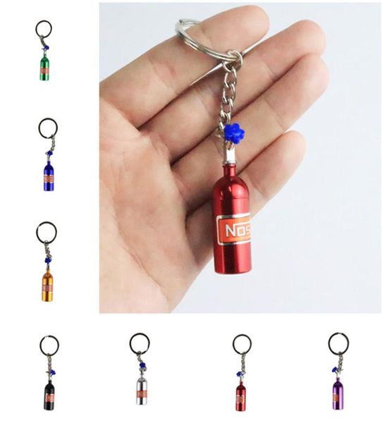 Creative Nos Turbo Azote Bottel Metal Key Chain Key Ring Holder Car Keychain Pendant Pendants Bijoux pour femmes hommes Unique Mini Keyring 6995662