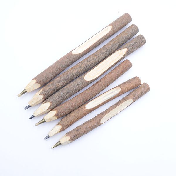 Creador creativo de madera rama de color lápiz lápiz ecológico original de pino ecológico La promoción de la publicidad de la pluma de madera puede imprimir logotipo