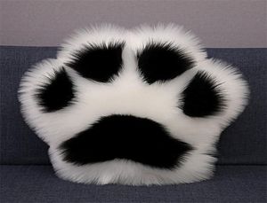 Creatieve panda poot vorm kussen stoelblokkist thuis auto bed sofa drijfkussen met vullende schattige katten poten kussens slaapkamer tatami decor 27130501