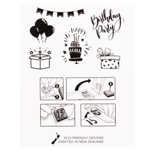 Path créatif Clear Silicone Stamps scellant Transparent Artisanat d'anniversaire réutilisable pour la carte de scrapbooking Faire une décoration de journalisation