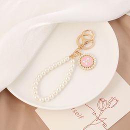 Creative Pearl Bow Key Chain Men Femmes Exquise Lovely Sac Pendentif Beau Gift Gift Pink Car Key Chain