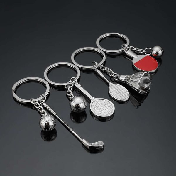 Cadeaux de personnalité créative Golf Table de tennis Tennis Badminton Sport Ball Metal Chains Key