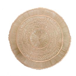 Placemats créatifs pour la décoration de table Nordic Style Round Dinner Plaques PVC Mat Coaster Cup Holder 240329