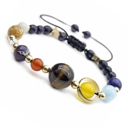 Creative Planet Bracelet en perles Perles en pierre naturelle Bracelet pour femmes et hommes Accessoires de bijoux
