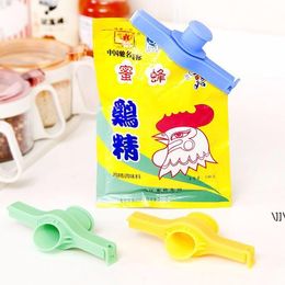 Creative Plastic Food Sealing Clip With Cover Pour Bag Clips Snacks Seasoning Keep Fresh Sealer Seal Clamp Home Food Storage RRE12044