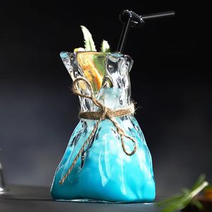 Creatieve Plooiende Cocktailglazen voor Barglaswerk Wijnglas Restaurant Sap Koffiekopje Vaasornamenten 240127