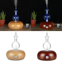 Creatieve plug-in aromatherapie dimmen hout glas pure aroma etherische olie vernevelaar luchtbevochtiger aromatherapie diffuser woondecoratie