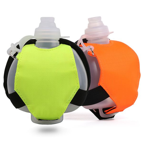 Mini botella de agua portátil creativa para ciclismo al aire libre, deportes de acampada, botellas de silicona para correr para beber