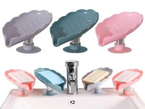 Creative PP en plastique feuille forme porte-savon Drain support boîte accessoires de salle de bain toilettes blanchisserie salle de bain fournitures plateau Gadgets7473084
