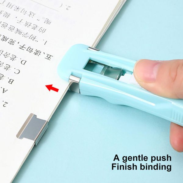 Astaufraire Creative Push Clip Anti-Slip Facile à transporter Paper Fixer Stapler Paper Binder Clips de bureau