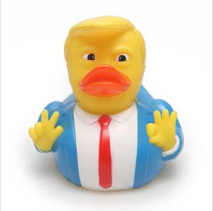 Creatieve PVC Trump Ducks Party Favor Bath Floating Water Toy Party Supplies Funny Toys Gift 0416