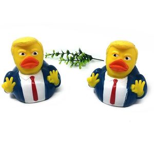 Canards Trump en PVC créatifs, cadeau de fête, bain, eau flottante, fournitures de fête, jouets amusants, cadeau d'anniversaire festif
