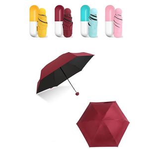 Creatieve kwaliteit capsule mini pocket paraplu heldere winddichte vouwende vrouwen compacte regen lg2928 220426