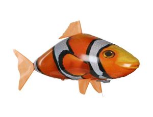 Creative Remote Control Fish Fish Clownfish Air gonflable Poisson volant Fish Party Decoration RC Animal Toy 2103262586016