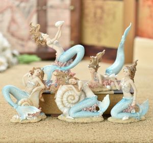 Résine créative mignon sirène princesse Figurine Vase aquarium ornement décor Art ameublement décoration artisanat cadeau d'anniversaire Y22651453