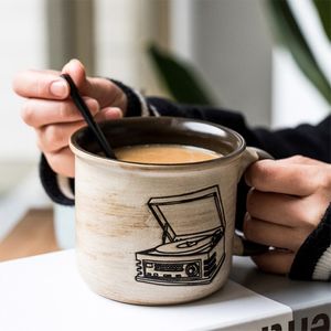 Creatieve retro camera keramiek mokken fonograaf telefoon tv -set cups kantoor ontbijt melk koffiemok voor vriend cadeau cup 266f