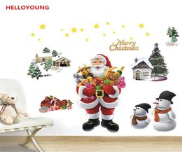 Creative Santa Claus Stickers Wall Stickers Home Decorative étanché