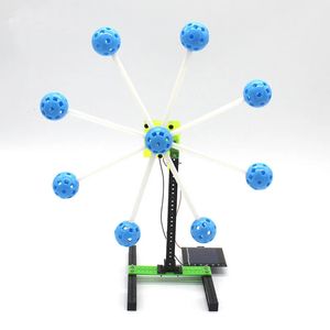 Expérience scientifique créative bricolage énergie solaire grande roue jouets faits à la main enfants Puzzle jouet solaire ressources pédagogiques physiques 240307