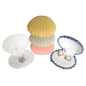 Creatieve shell sieradendoos oorbellen hanger ketting opbergdozen sieraden standaard 65x55x30mm