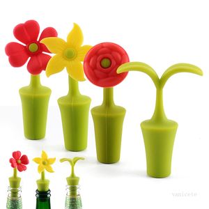 Creatieve Siliconen Bloem Wijn Stop Bar Accessoires Herbruikbare Bier Champagne Whisky Bottle Stoppers T9i001429