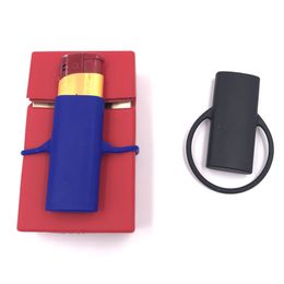 Étui à briquet en Silicone créatif, boîte à cigarettes en cuir de protection Portable, sac briquet tout-en-un Anti-perte