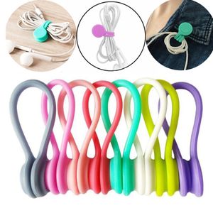 Auriculares magnéticos de silicona creativos, Clips para organización de datos, cable, centro de bobinado para teléfono móvil, adecuado para el hogar y la Oficina LK225