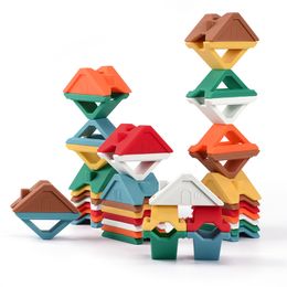 Creative Silicone Stacking Jouets Baby Teaching Moteurs Compétences pédestres Préscolaire Éducatif Bâtiment Nichiers Jouet Nidification pour enfants Enfants