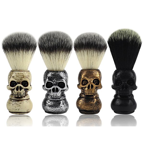 Creative Skull Resin Beard Brushes Cepillo de limpieza para el hogar para hombres Herramienta de belleza para el cuidado facial