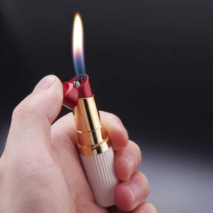 Creatieve Rook Lippenstift Aansteker Butaan ABS Sigarettenaansteker Geen Gas Aanstekers Roken Accessoires Gadgets Voor Mannen Gift U555