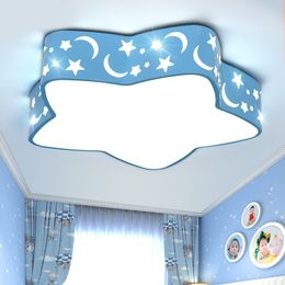 Creative Star Ceiling Light 85-265V 24W LED LED Child Room Lights Blue/Pink Slaapkamer Decoratielamp