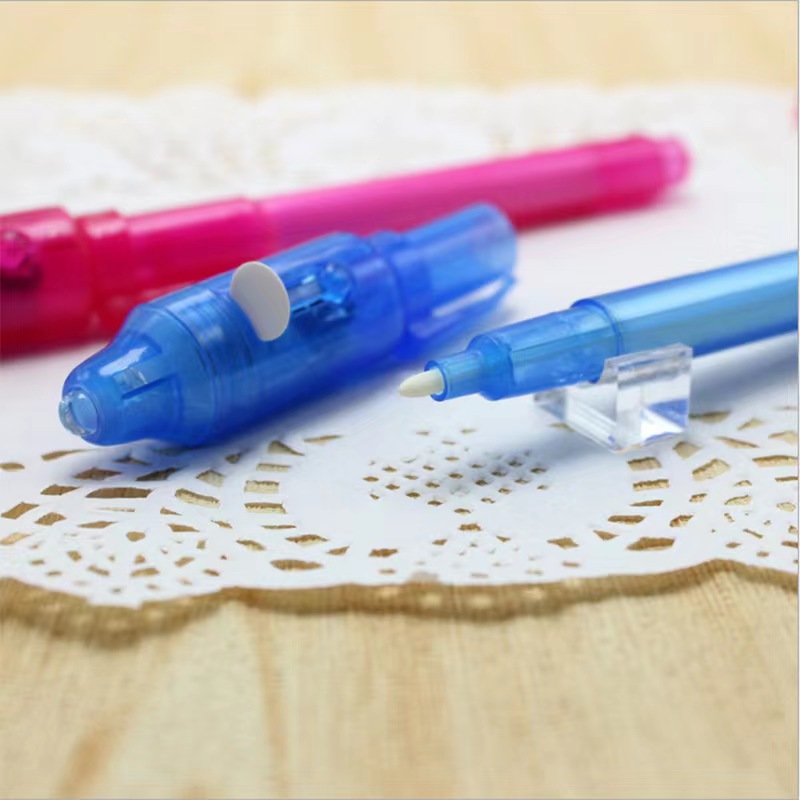 Kreatives Schreibwaren unsichtbarer Tintenstifte 2 in 1 UV Leichter Magie Kunststoff Highlighter Marker