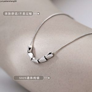 Creatieve Sterling Silver Transfer Bead Ketting Ins Cool en Niche Design Summer Light Luxe Collarbone Chain Minimalistische vrouwen