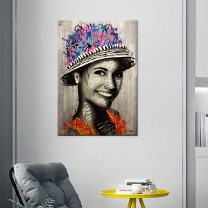 Creative Street Graffiti Canvas Painting Core Home Art Decoratief schilderij