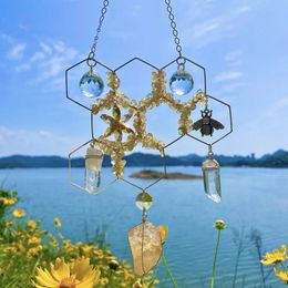 Creative Sun Catcher windhangers Crystal Suncatcher Rainbow Maker Hanging Glass Prisms Windchime for Home Garden Decorations 231227