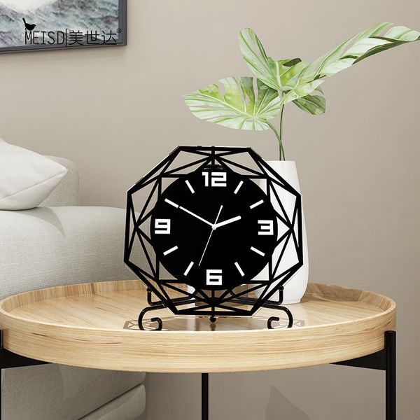 Horloges de table créatives Design moderne RPET Acrylique Horloge de bureau Montre pour la maison Salon Décoration Artisanat Cadeau 201120
