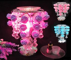 Creatief tafel licht water drop rose sensor aromatherapie tafellamp roze blauw paars bed lamp comfort benodigdheden paar cadeau41182266