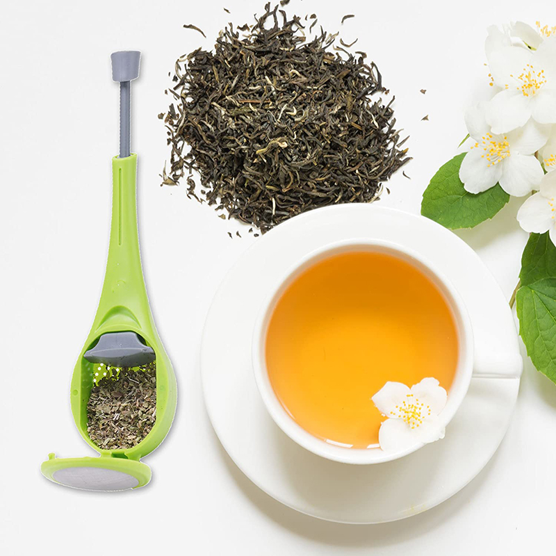 Creative tè da tè reusabile Infuser incorporato incorporato incorporato in plastica in plastica di plastica da tè gadget da cucina da cucina