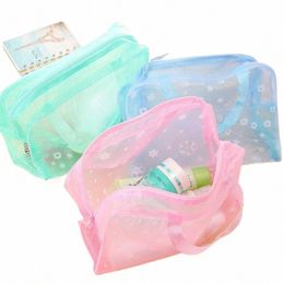 Sac cosmétique translucide créatif Travel Voyage portable W Sac salle de bain W Kit Brosse à dents Pouche de maquillage Organisateur F10F #