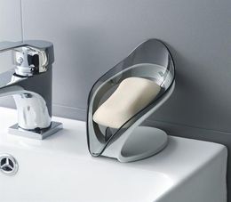 Creatief transparant bladvormig zeepbakje badkamer toilet punch drain zeeprekje bladdoos32862155612