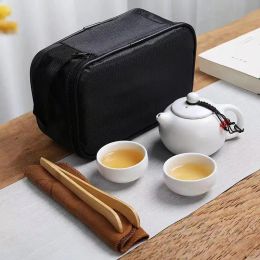 Ensemble de thé de voyage créatif 1 théière 2 tasses à thé théière grande trace en or thé pot avec filtre kungfu théière en gros en gros